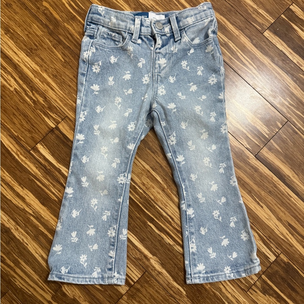 Old Navy Light Blue Floral Kids Jeans
